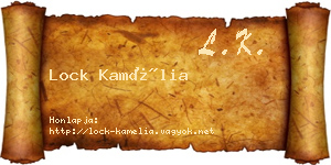 Lock Kamélia névjegykártya
